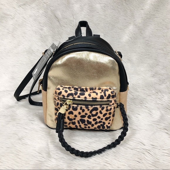 steve madden leopard backpack
